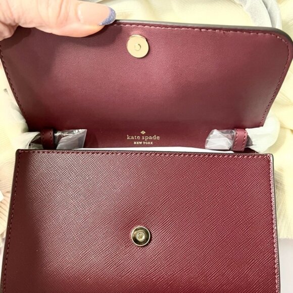 NWOT Brynn Small Flap Crossbody Deep Berry - Picture 6 of 6